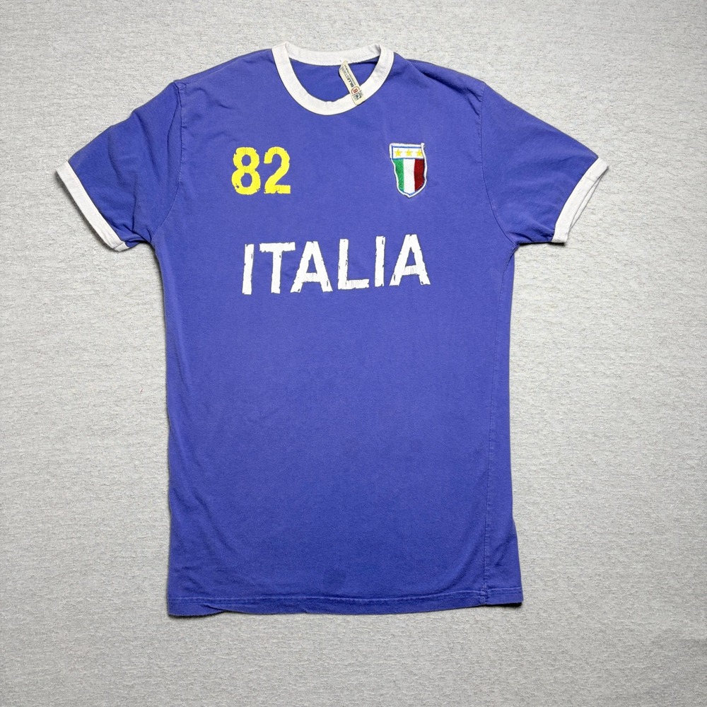 Italia Short Sleeve Ringer Tee in Royal Blue